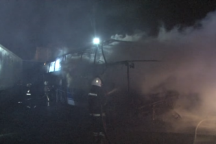 Во Львове дотла сгорел автобус