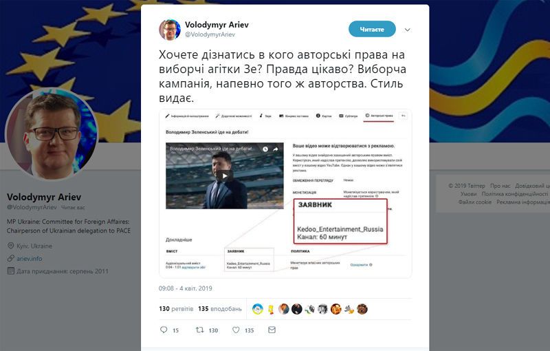 фейк від Ар'єва