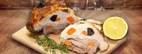 Буженина из свинины с черносливом