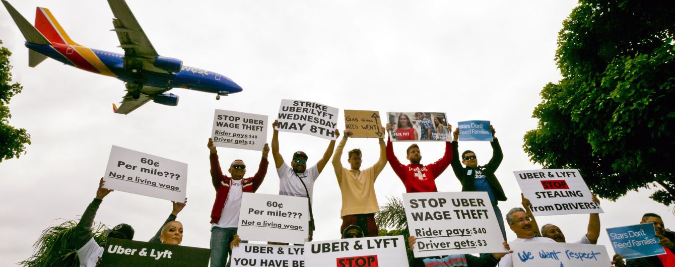 У США, Британії та Австралії водії Uber вийшли на акції протесту через мізерні зарплати