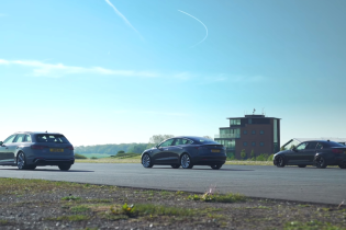 Запеклу драг-гонку Model 3 і заряджених Audi і BMW показали на відео