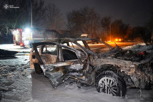 Cherkasy was hit by a mass Russian drone attack.