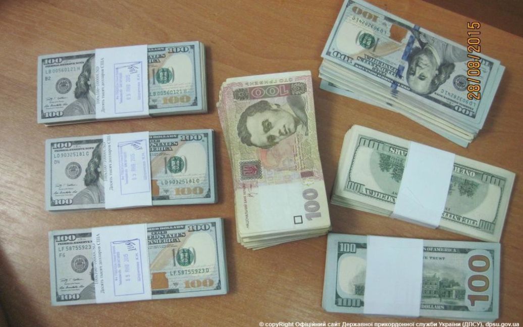 Россиянин пытался ввезти 63 тысячи долларов / © Госпогранслужба Украины
