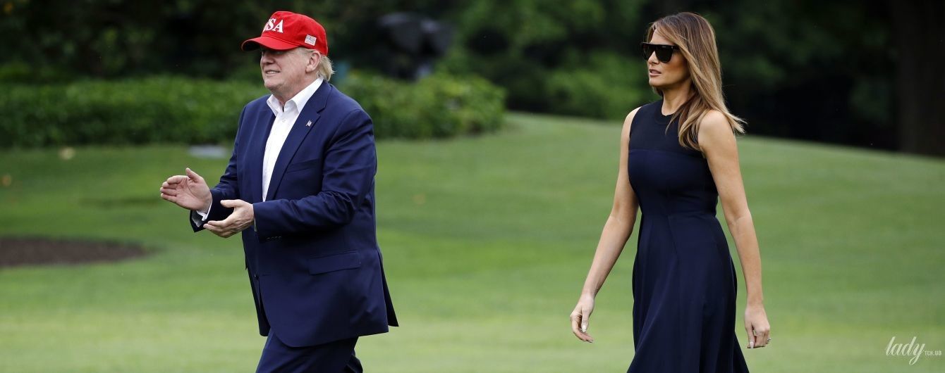 В дуже яскравих туфлях: Меланія Трамп повернулася додому
