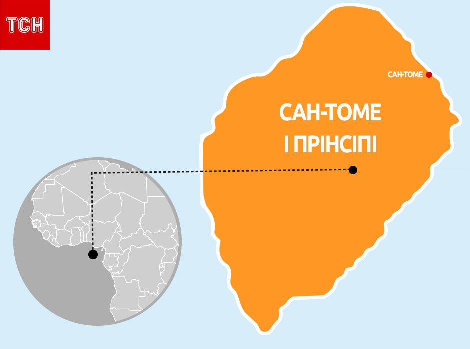 Сан-Томе і Прінсіпі, мапа, для блогів