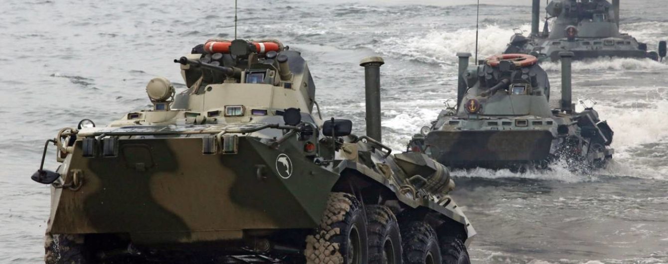 В России на учениях морпех утонул вместе с БТРом