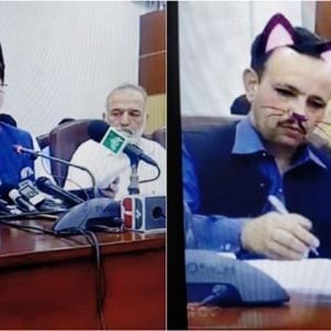 В Пакистане чиновники превратились в "котов" из-за случайно включенного фильтра во время трансляции
