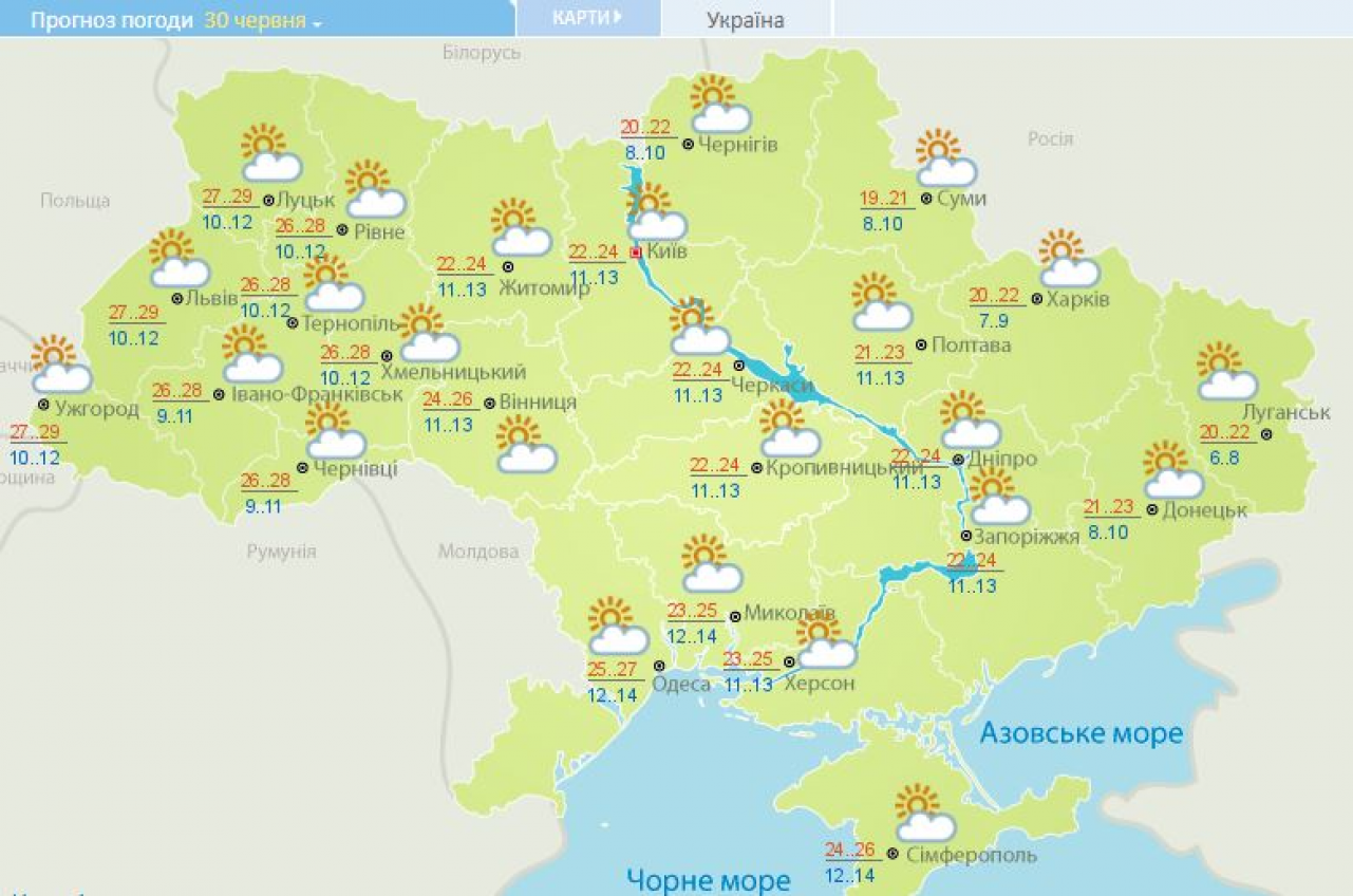 погода 30.06