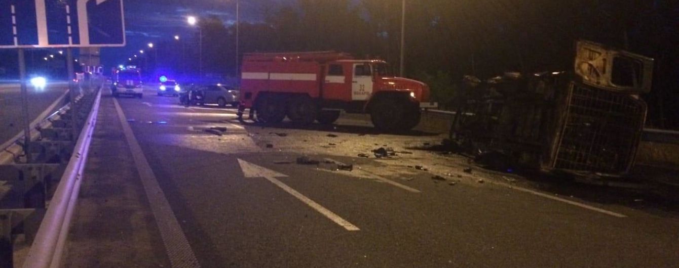 В аварии на Киевщине сгорели двое военных