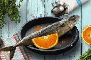 Скумбрия с апельсином и имбирем