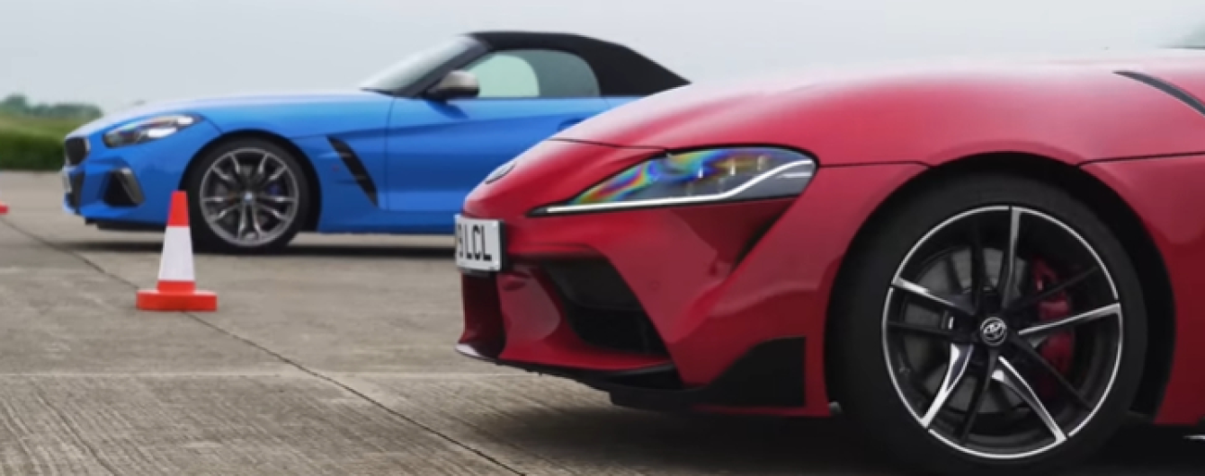 Заядлую драг-гонку Toyota Supra и BMW Z4 показали на видео