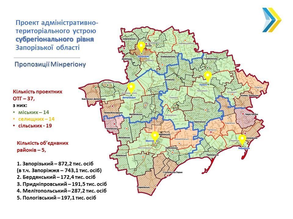 адмінустрій Запорізької області