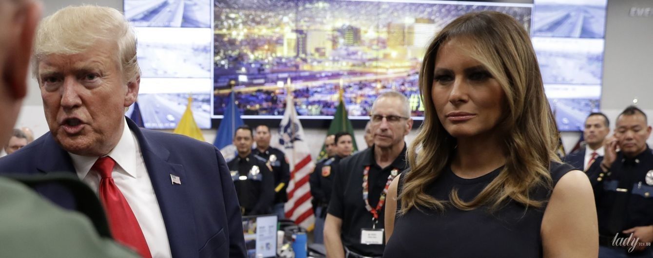 Скромно, но со вкусом: Мелания Трамп с мужем в Техасе