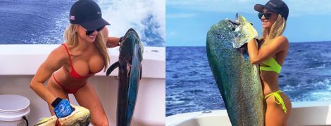 Пишні груди та величезні рибини. Чим хизується гаряча рибалка в Instagram