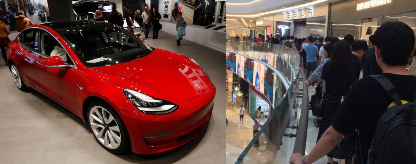 "Лихорадка Tesla". Электрокары Model 3 вызвали невиданный ажиотаж в Южной Корее
