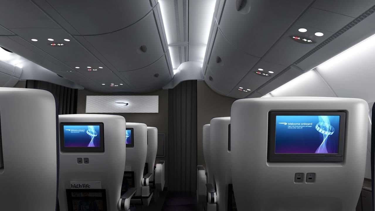 British Airways, салон самолета