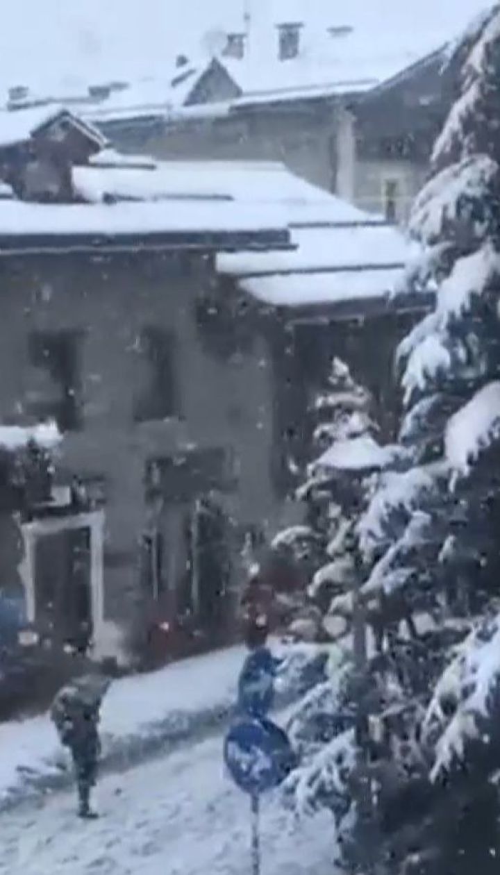 Италию в сентябре засыпает снегом