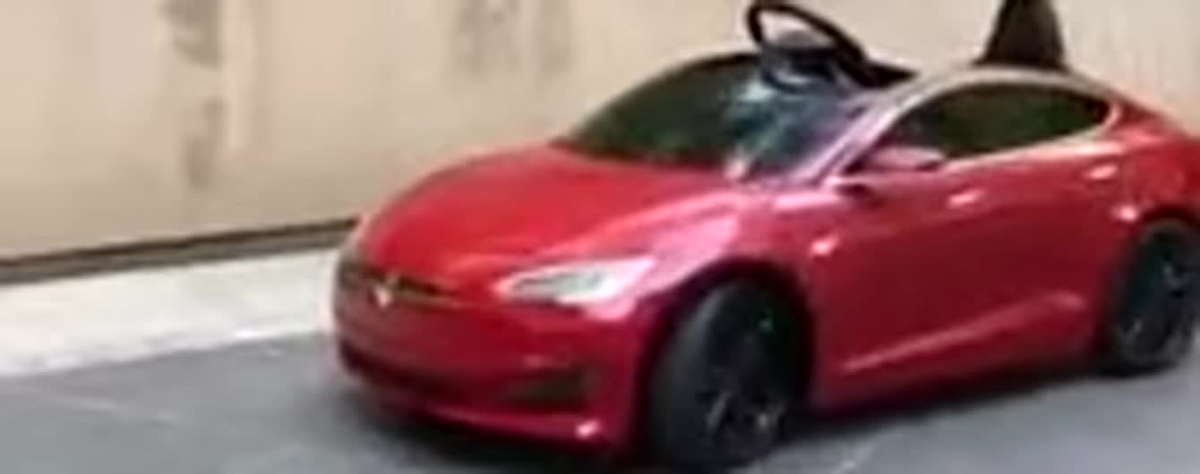 В Сети показали радиоуправляемую Tesla для детей. Видео