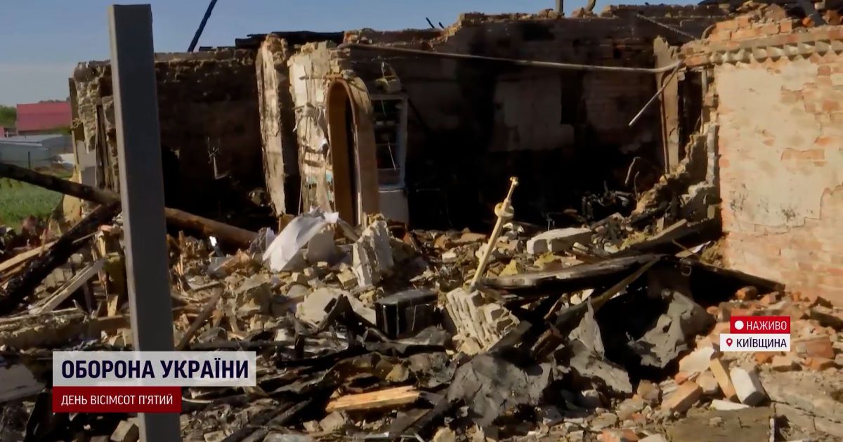 У Броварах внаслідок ракетної атаки постраждало двоє людей. Фото: ТСН