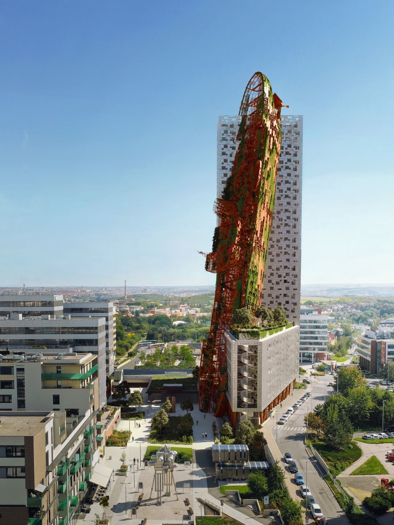 небоскреб-корабль - Top Tower в Праге