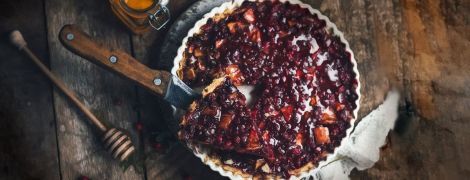 Бруснично-яблочный пирог