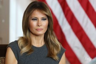 В сером платье и питоновых лодочках: Мелания Трамп на встрече с подростками