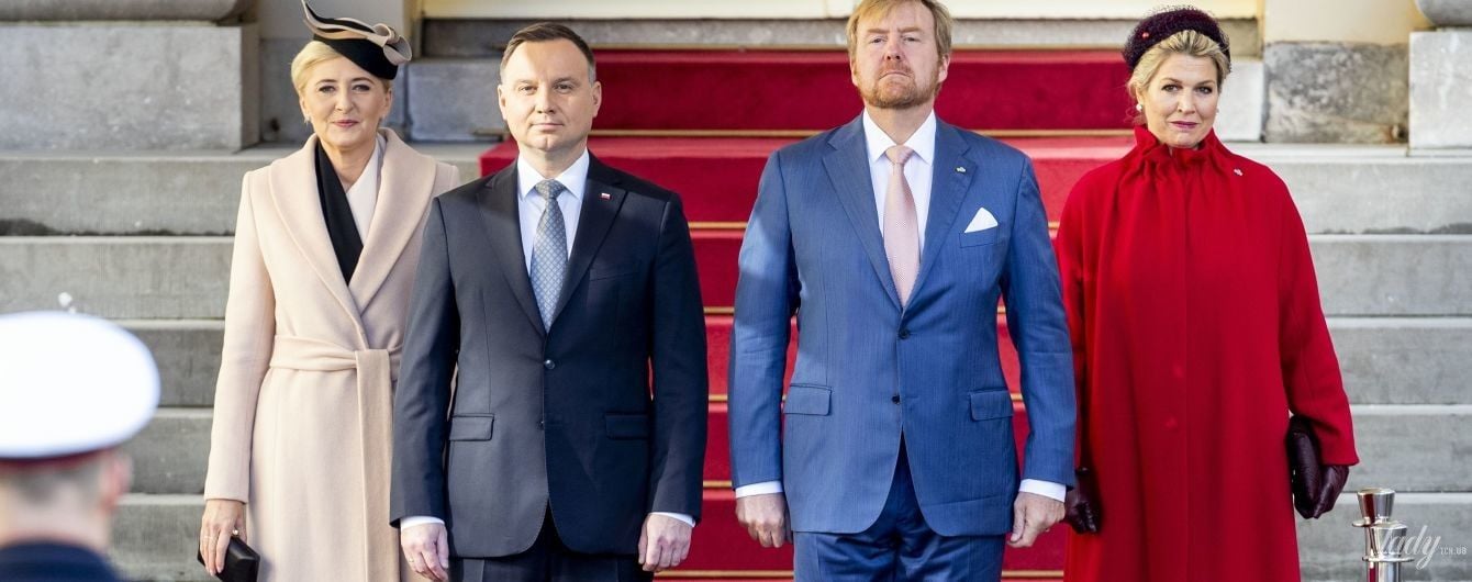 Затьмарила першу леді Польщі: королева Максима на вітальній церемонії з'явилася в червоному пальті