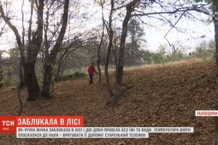 На Львовщине в лесу заблудилась 85-летняя искательница грибов, ее спасла старомодная мобилка