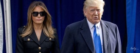 В черном пальто с золотыми пуговицами: Мелания Трамп на Параде ветеранов