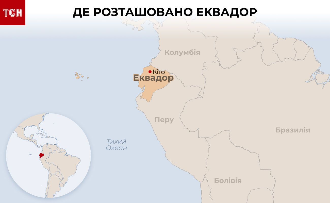 де розташовано еквадор інфографіка