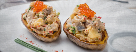 Закуска из сельди с картофелем