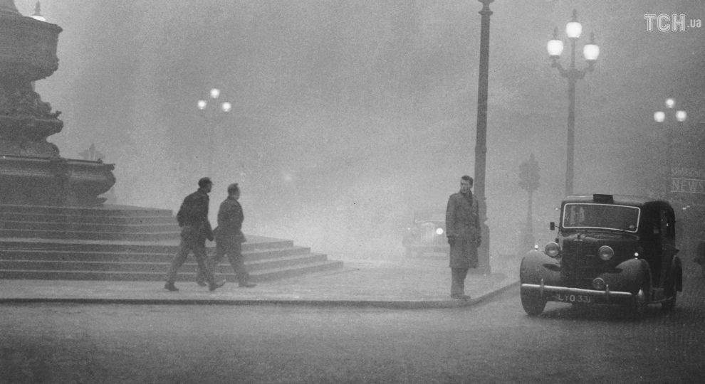 Ну смоги. Великий смог 5 декабря 1952 года. Большой Лондонский смог. Великий Лондонский смог в цвете. Смог Лондон 4 декабря.