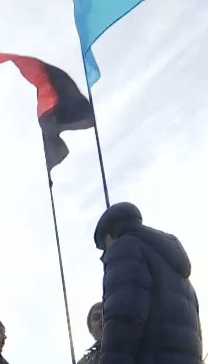На Майдані Незалежності зібрався мітинг на підтримку білорусів, які не хочуть інтеграції з РФ