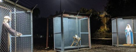Самые известные беженцы: церковь в США поместила фигуры Иисуса, Марии и Иосифа из сцены Рождества в клетки