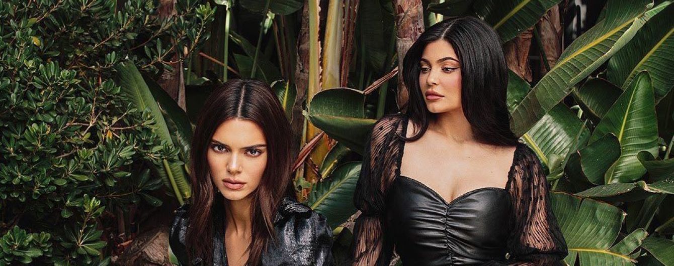 Соблазнительные Кендалл и Кайли Дженнер в total black снялись в стильной фотосессии