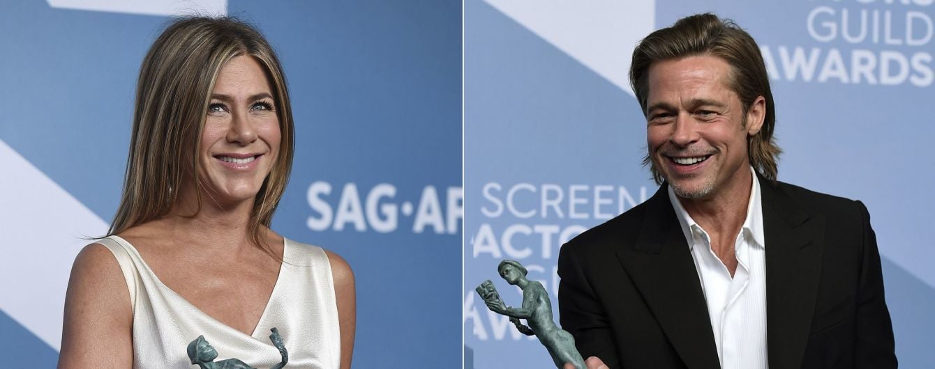 Объятия Питта с Энистон и роскошная Зеллвегер: как прошла SAG Awards