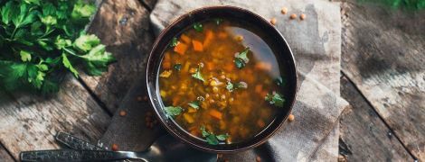 Суп из чечевицы с овощами