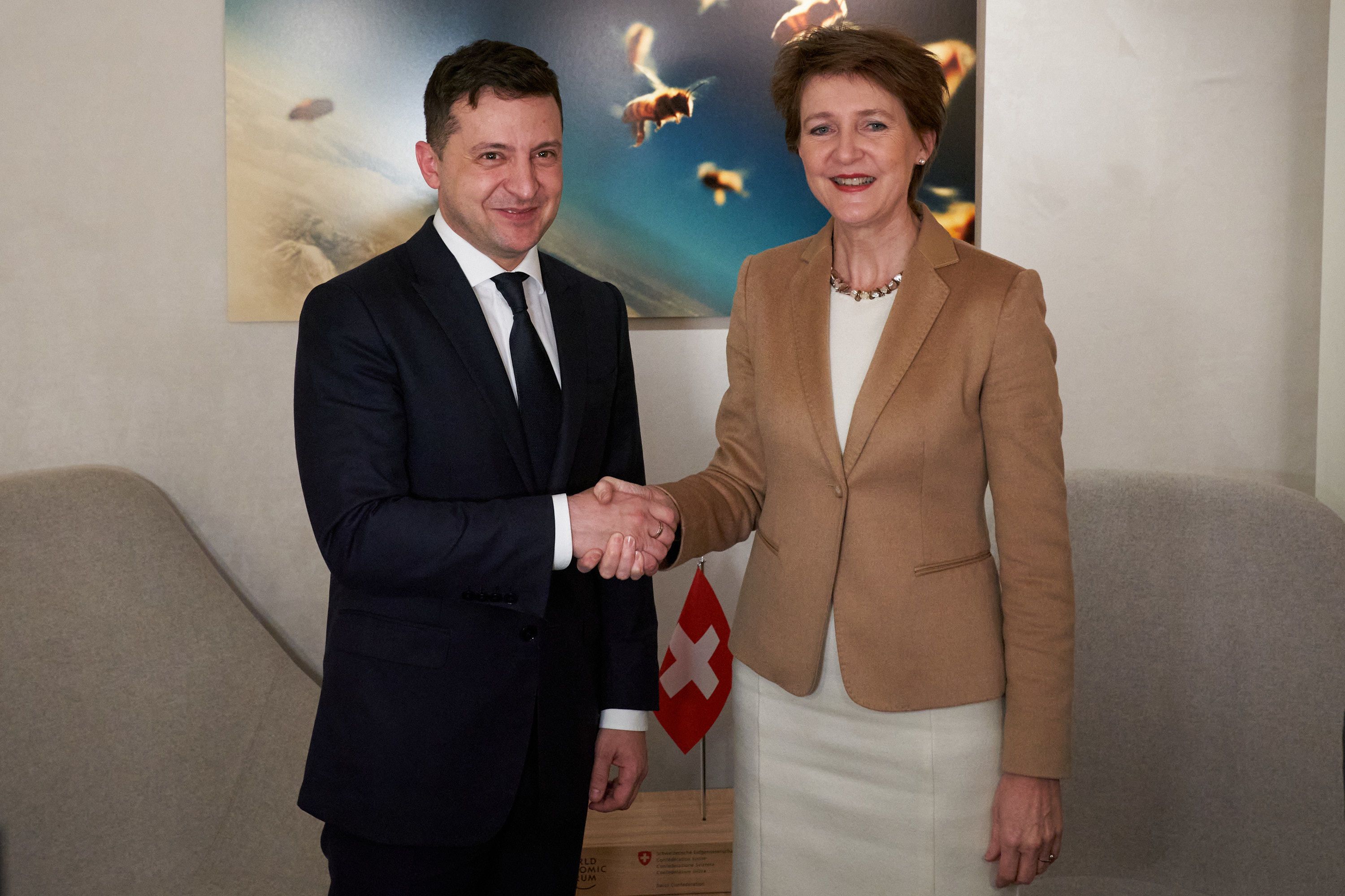 Зеленський, федеральний президент Швейцарії Сімонетта Соммаруга