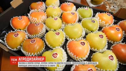 Яблоки в форме сердца и огурцы-звезды: переселенец из Донецка выращивает оригинальные фрукты и овощи