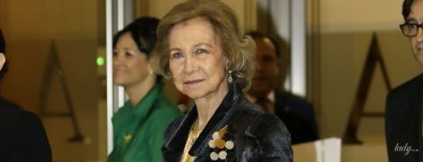 В короткій спідниці і з золотим клатчем: 81-річна королева Софія сходила на концерт