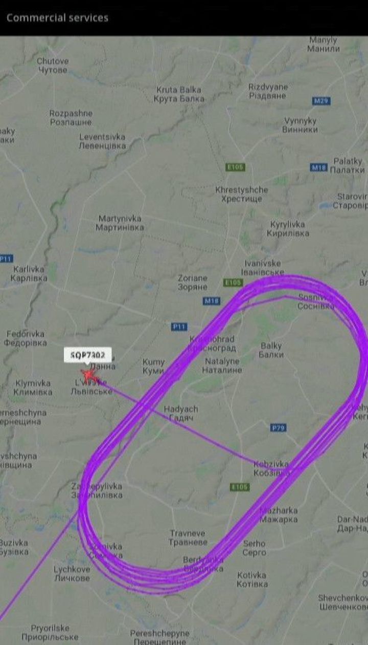 Літак з евакуйованими українцями прямує в бік Полтави або Києва