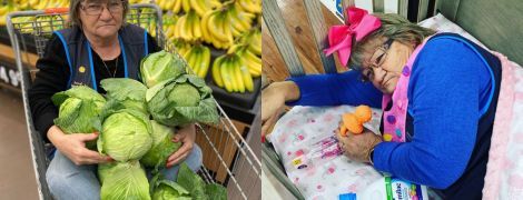 Работница-шутница делает вирусные снимки для Walmart: фотографируется в капусте и позирует в шинах