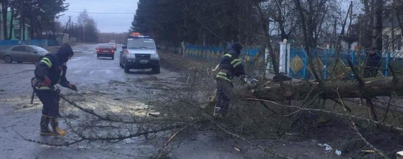 Зірвані дахи, повалені дерева, пошкоджені балкони: рятувальники ліквідовують наслідки негоди в Україні