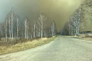 В Зоне отчуждения уже шестой день продолжается лесной пожар: фото с места событий