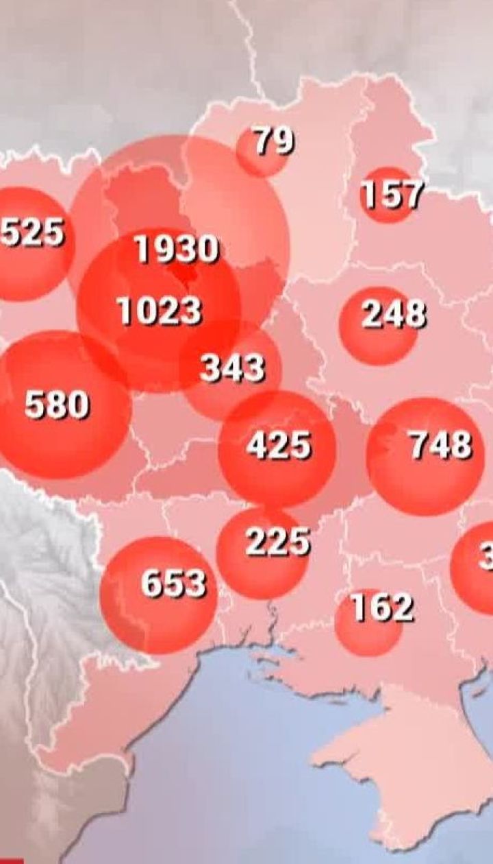 Инфицированные коронавирусом в Украине: больше всего больных остается на Буковине и в Киеве