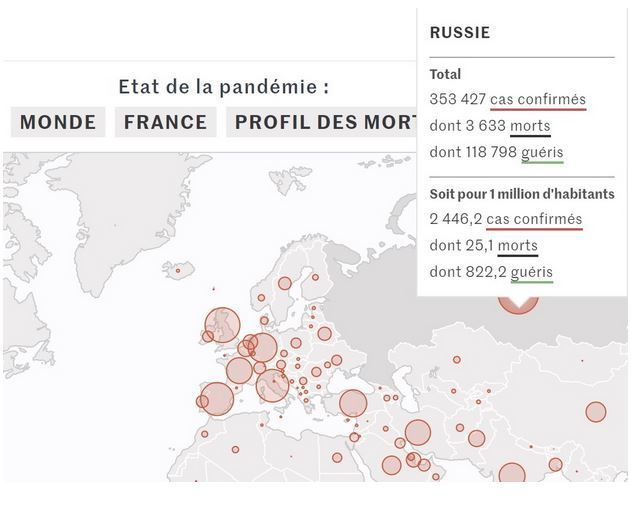 карка світу від французького видання Le Monde