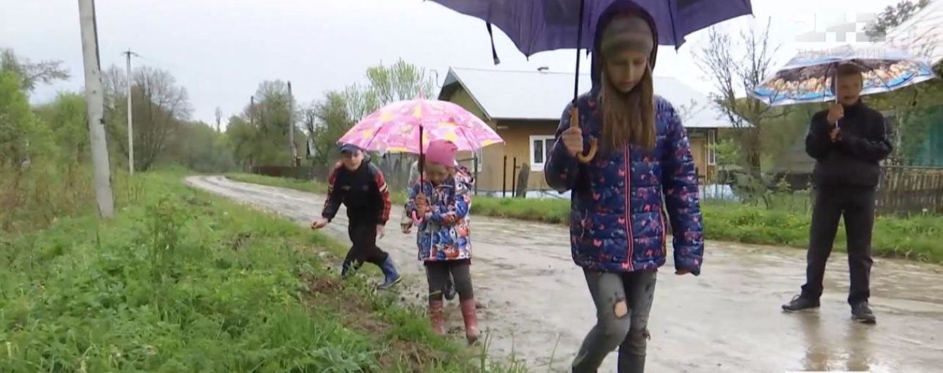 Творчість на бездоріжжі: у Львівській області діти посадили на дорозі картоплю