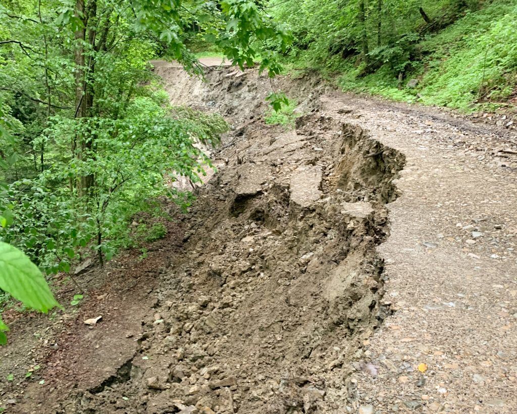 зсув дороги