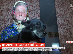 В Житомирской области бабушка заблудилась в лесу и провела три дня без еды и воды