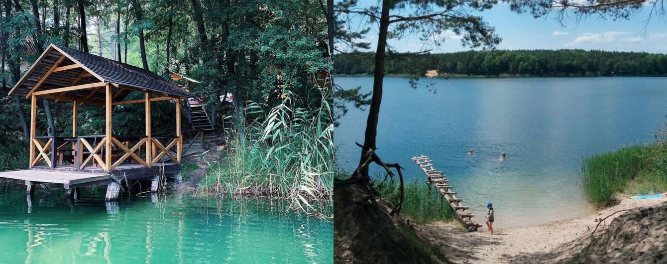 Вікенд на Блакитних озерах: купання в лазуровій воді та відпочинок серед сосен